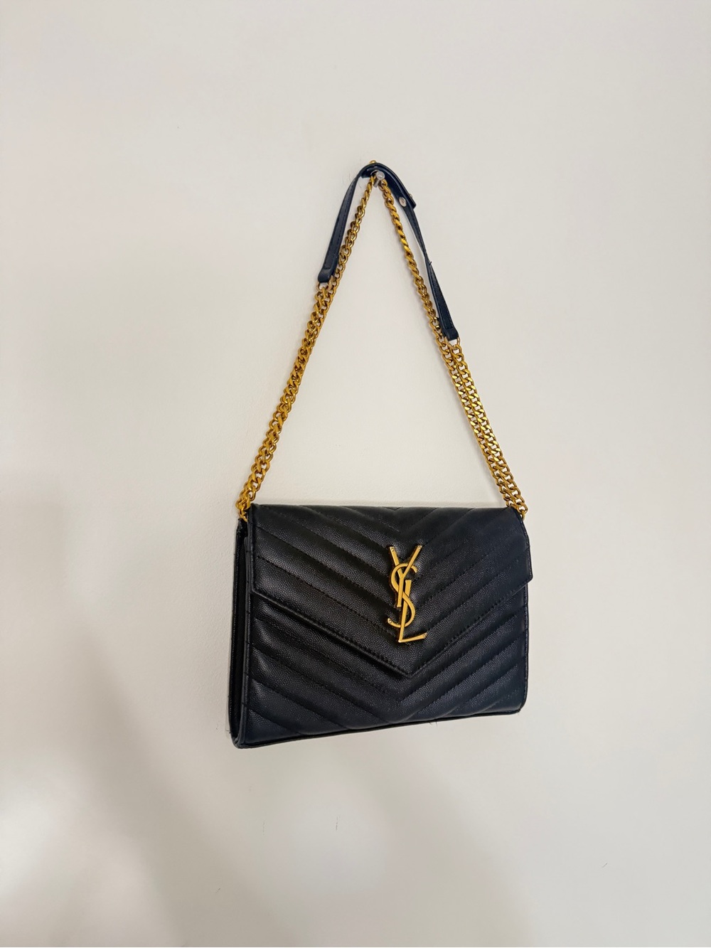 Saint Laurent Black Quilted Shoulder Bag
